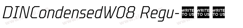 DINCondensedW08 Regu字体转换